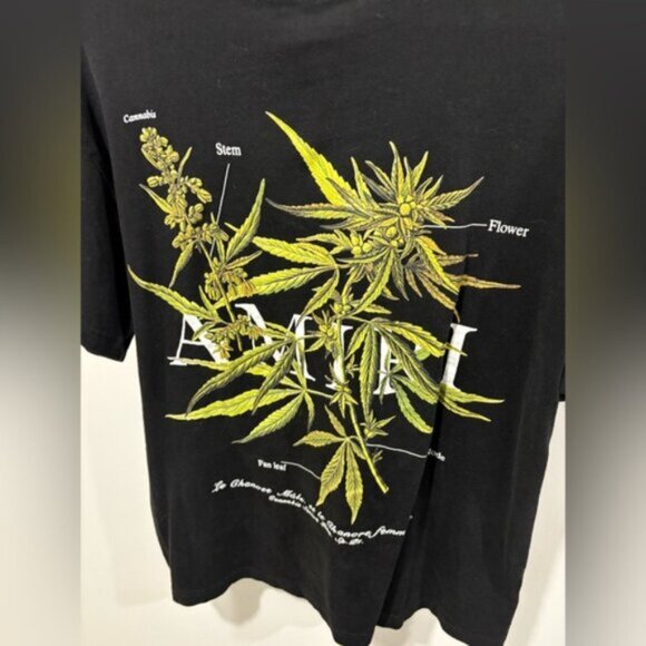 AMIRI Cannabis Logo Black Tee - Picture 10 of 10